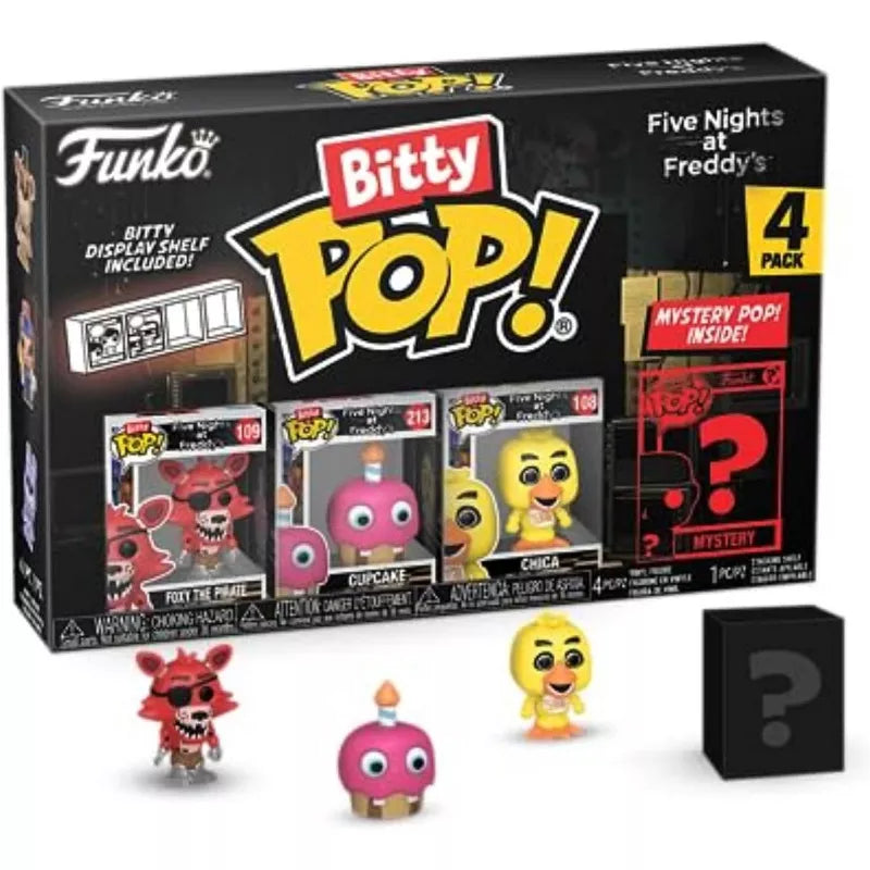 Funko Bitty POP! Five Nights at Freddy's (FNAF) Foxy, Cupcake, Chica, & Mystery