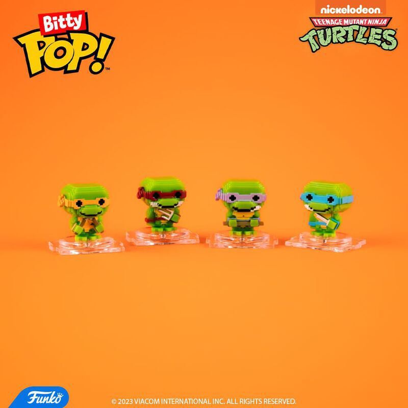 Funko Bitty POP! Teenage Mutant Ninja Turtles (TMNT) 4-Pack - Raphael, Donatello, Leonardo, and A Surprise Mystery Mini Figure thumbnail