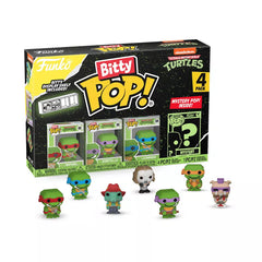 Funko Bitty POP! Teenage Mutant Ninja Turtles (TMNT) 4-Pack - Raphael, Donatello, Leonardo, and A Surprise Mystery Mini Figure
