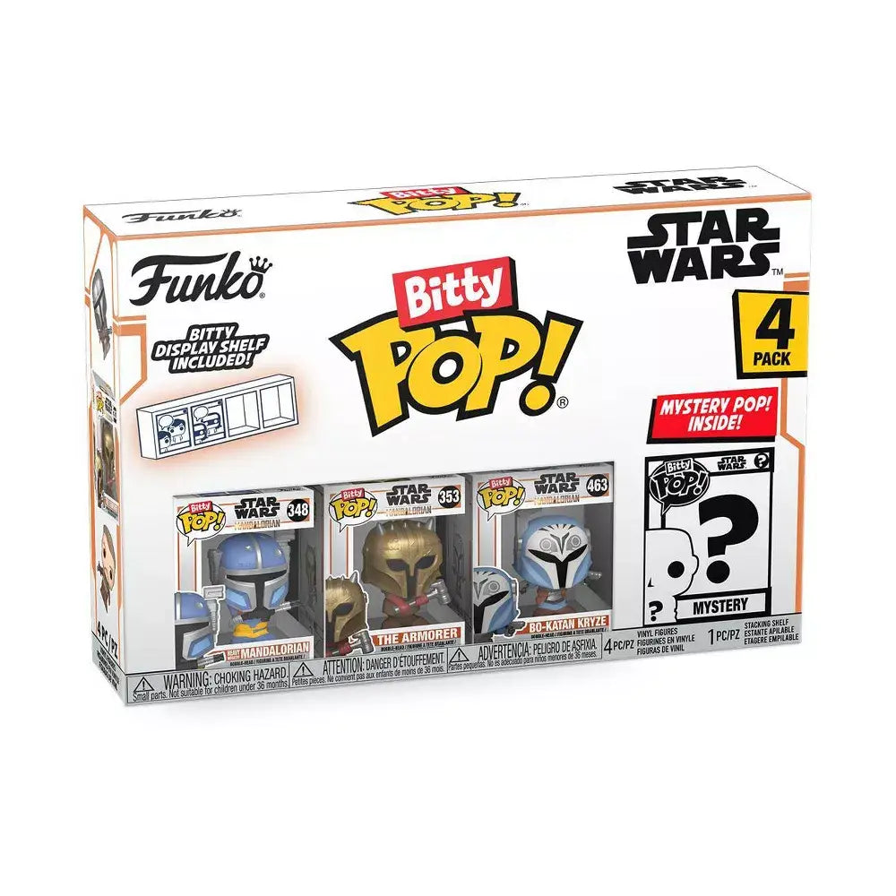 Funko Bitty Pop The Mandalorian Mini Collectible Toys 4-Pack F-75451 thumbnail