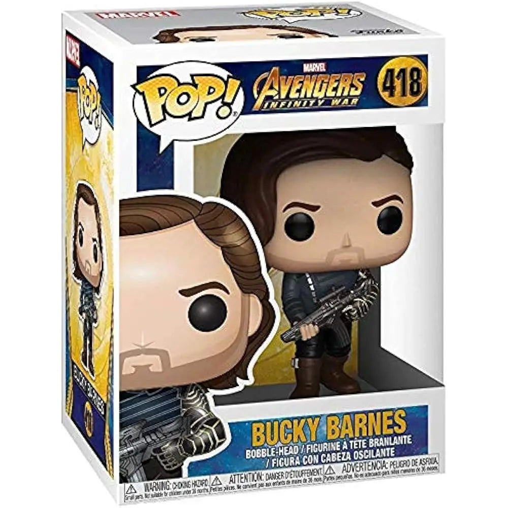 Funko Pop! Marvel: Avengers Infinity War - Bucky Barnes with Weapon. The Funko Pop! Marvel: Avengers Infinity War – Bucky Barnes Vinyl Figure captures the iconic Winter Soldier as seen in Avengers: Infinity War. F-35775 thumbnail