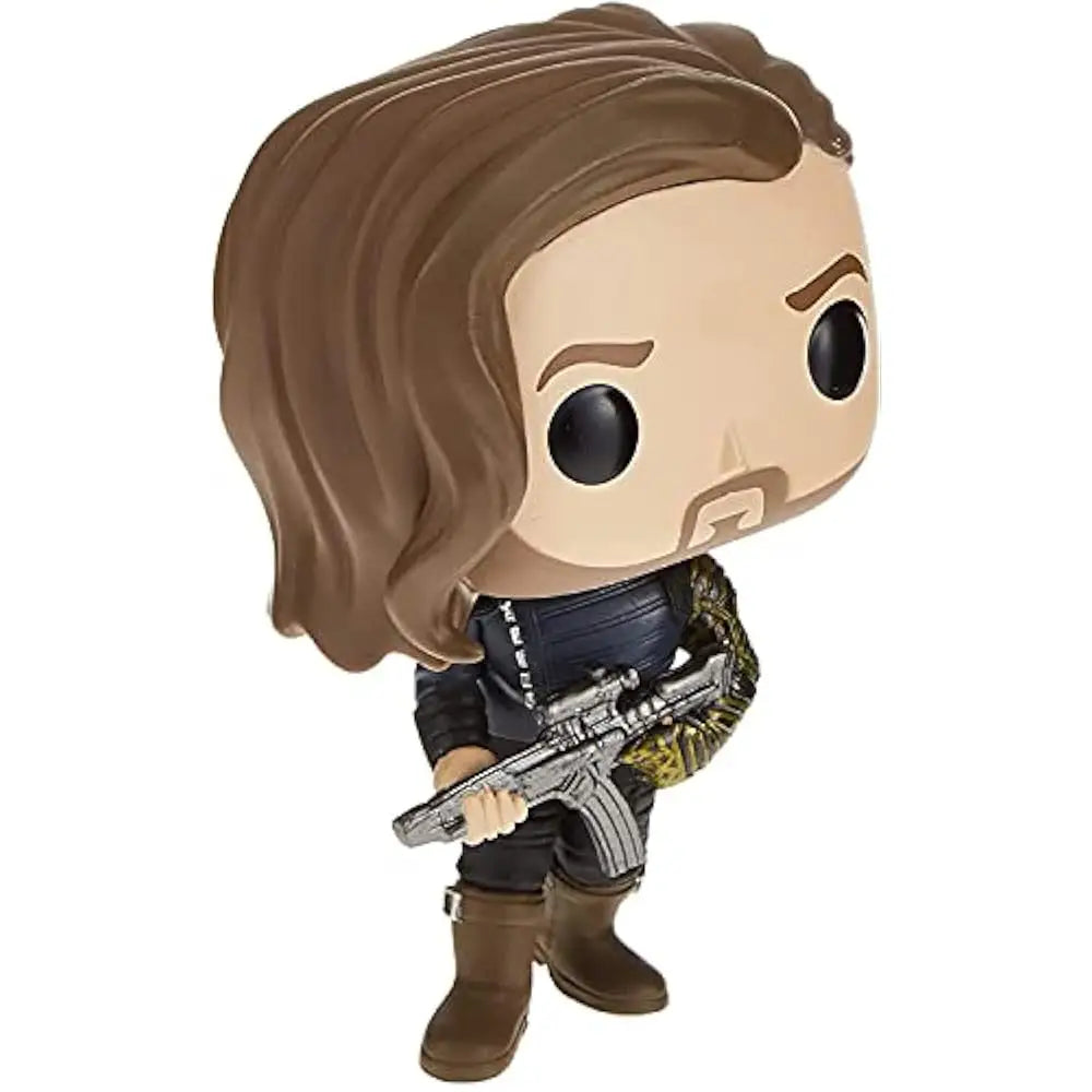Funko Pop! Marvel: Avengers Infinity War - Bucky Barnes with Weapon. The Funko Pop! Marvel: Avengers Infinity War – Bucky Barnes Vinyl Figure captures the iconic Winter Soldier as seen in Avengers: Infinity War. F-35775 thumbnail