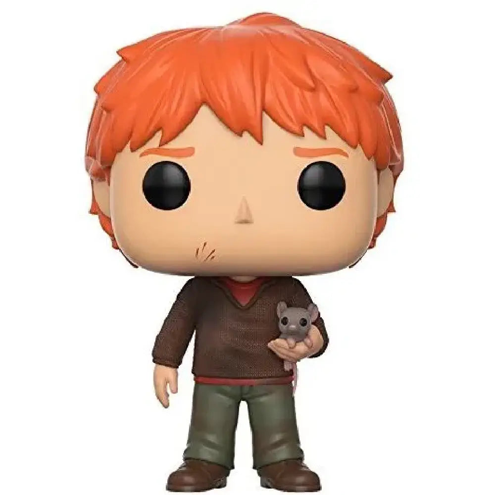 Funko Pop Movies Harry Potter-Ron Weasley with Scabbers Toy. From Harry Potter, Ron Weasley with Scabbers is featured as a stylized Funko POP vinyl figure. F-14938 thumbnail