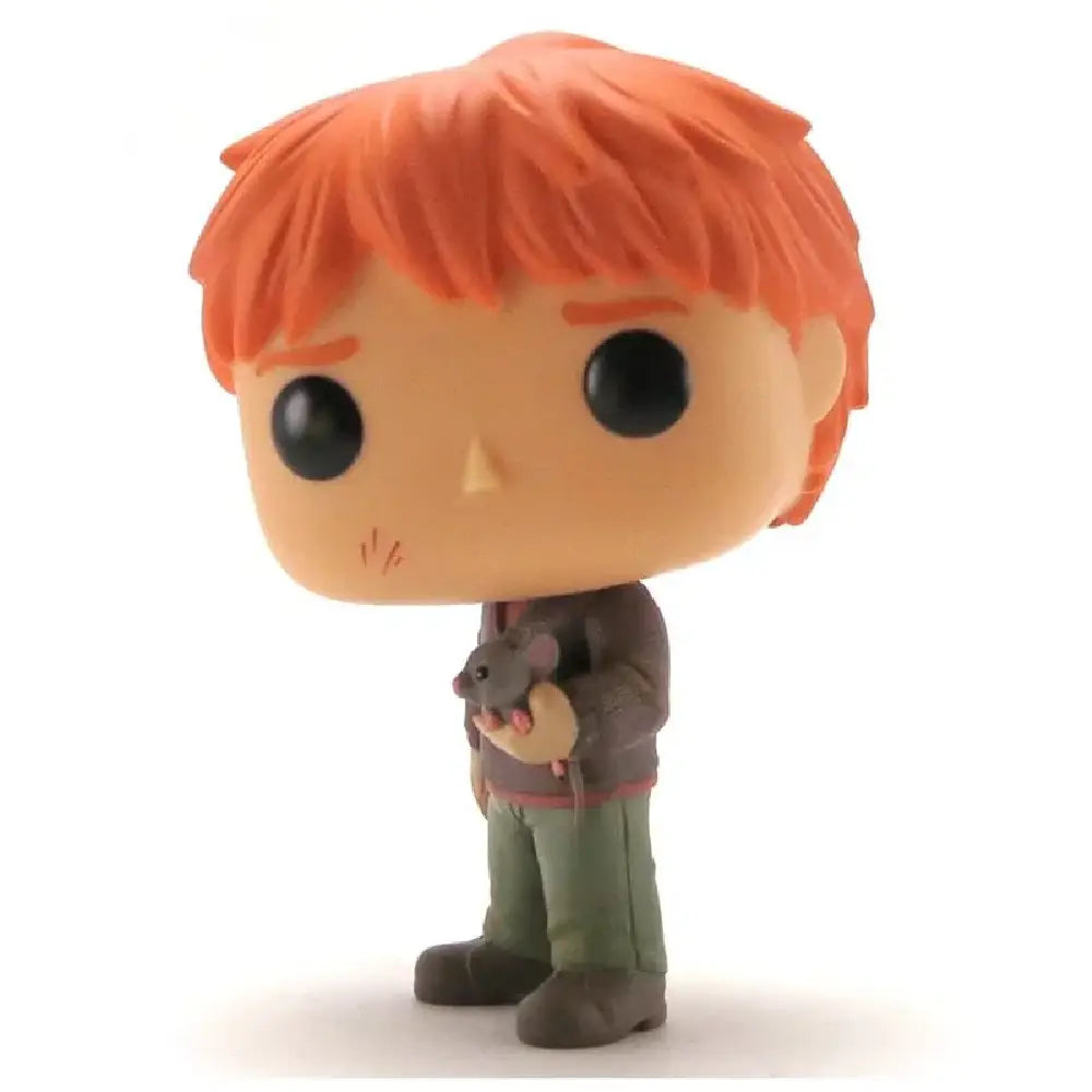 Funko Pop Movies Harry Potter-Ron Weasley with Scabbers Toy. From Harry Potter, Ron Weasley with Scabbers is featured as a stylized Funko POP vinyl figure. F-14938 thumbnail