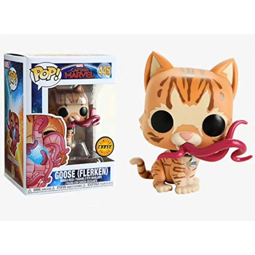 Funko Pop! Marvel: Captain Marvel - Goose (Flerken) Closed Mouth Chase Limited Edition.  The exaggerated Funko POP! style adds a whimsical flair, while still honoring the character’s unique and surprising nature. F-CHS-37687 thumbnail