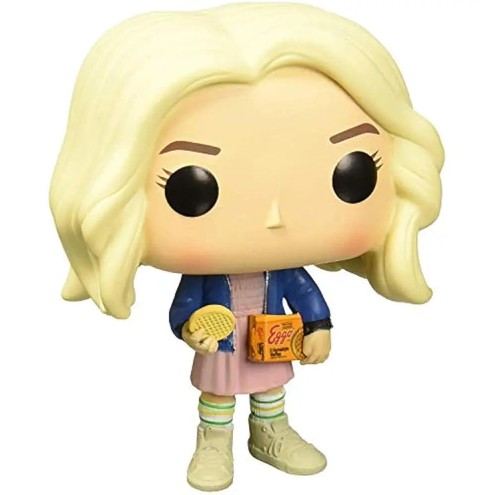Funko Pop Stranger Things Eleven with Eggos with Wig Special Edition CHASE. This exclusive Eleven figure is a rare collectible, perfect for fans and collectors wanting to add a unique piece that honors memorable moments from Stranger Things.  F-CHS-13318 thumbnail