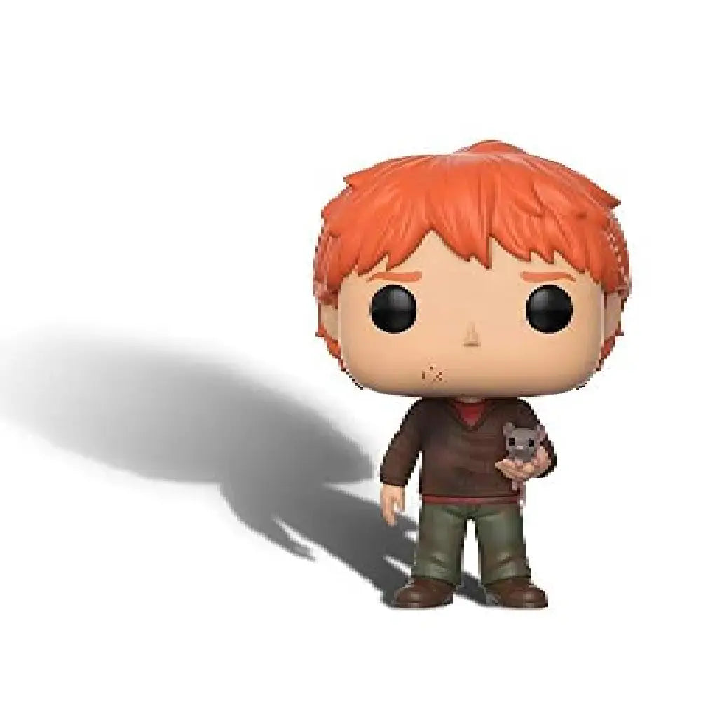 Funko Pop Movies Harry Potter-Ron Weasley with Scabbers Toy. From Harry Potter, Ron Weasley with Scabbers is featured as a stylized Funko POP vinyl figure. F-14938 thumbnail