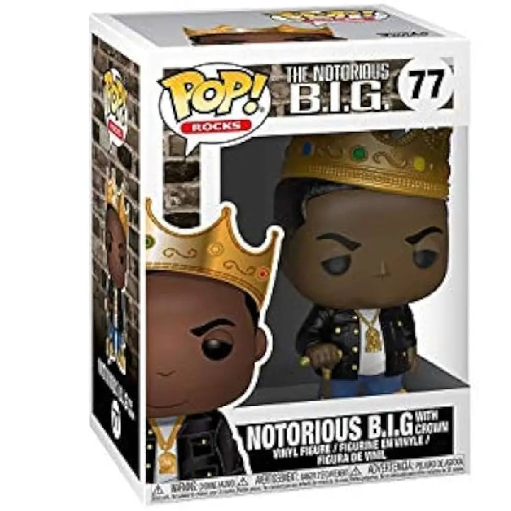 Funko Pop Rocks: The Notorious B.I.G. - Notorious B.I.G. with Crown. With an unmatched impact on hip hop, it’s only right that this Notorious B.I.G. Pop! figure. F-31550 thumbnail