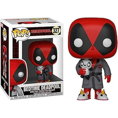 Funko POP Marvel Playtime Bedtime Deadpool in Robe Disney Collectible Figure. The Funko Pop Bedtime Deadpool in Robe Vinyl Figure #327 is a collectible inspired by the Marvel character Deadpool. F-31118
