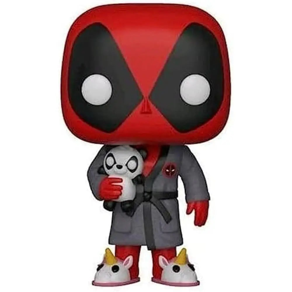Funko POP Marvel Playtime Bedtime Deadpool in Robe Disney Collectible Figure. The Funko Pop Bedtime Deadpool in Robe Vinyl Figure #327 is a collectible inspired by the Marvel character Deadpool. F-31118 thumbnail
