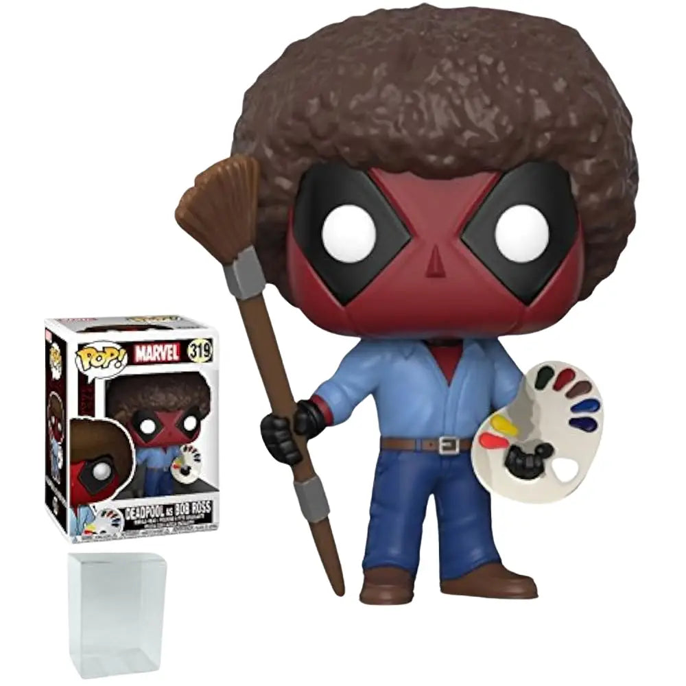 Funko POP! Deadpool Playtime As BOB ROSS  F-30865 thumbnail