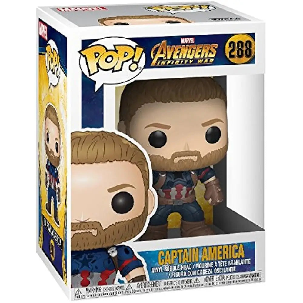 Funko Pop Marvel: Avengers Infinity War - Captain America Collectible Figure. This limited-edition Captain America figure is an essential addition to any Avengers: Infinity War memorabilia collection. F-26466 thumbnail