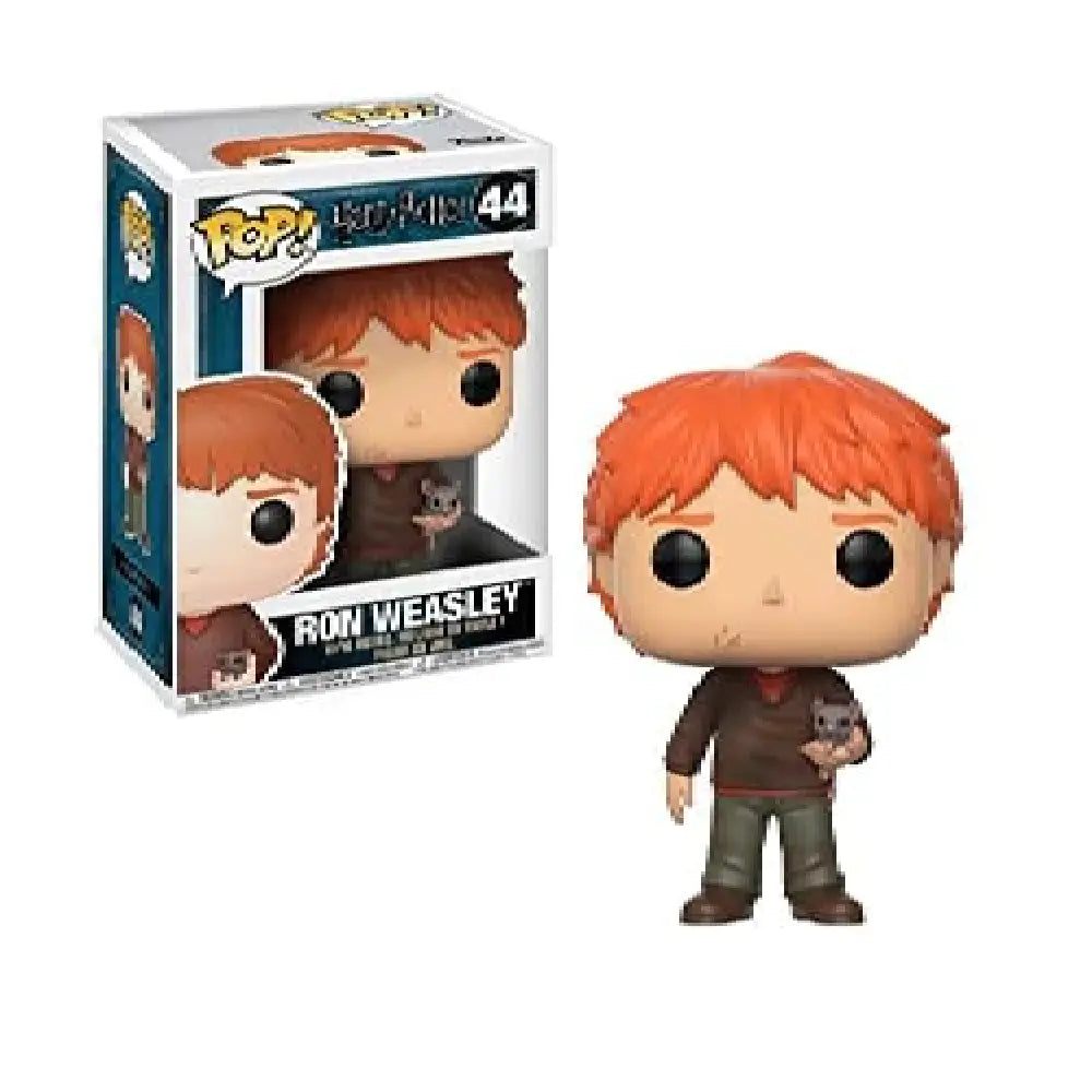 Funko Pop Movies Harry Potter-Ron Weasley with Scabbers Toy. From Harry Potter, Ron Weasley with Scabbers is featured as a stylized Funko POP vinyl figure. F-14938 thumbnail