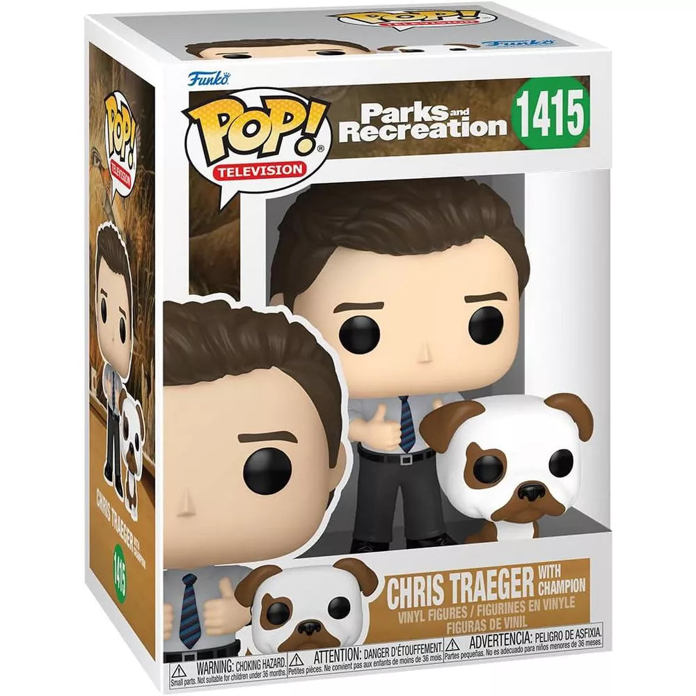 Funko POP! & Buddy Chris Traeger with Champion Vinyl Figure thumbnail