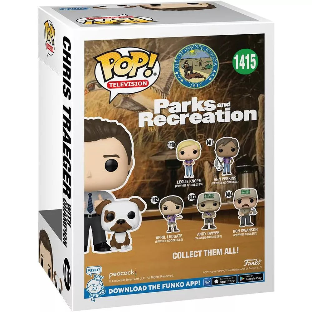 Funko POP! & Buddy Chris Traeger with Champion Vinyl Figure thumbnail