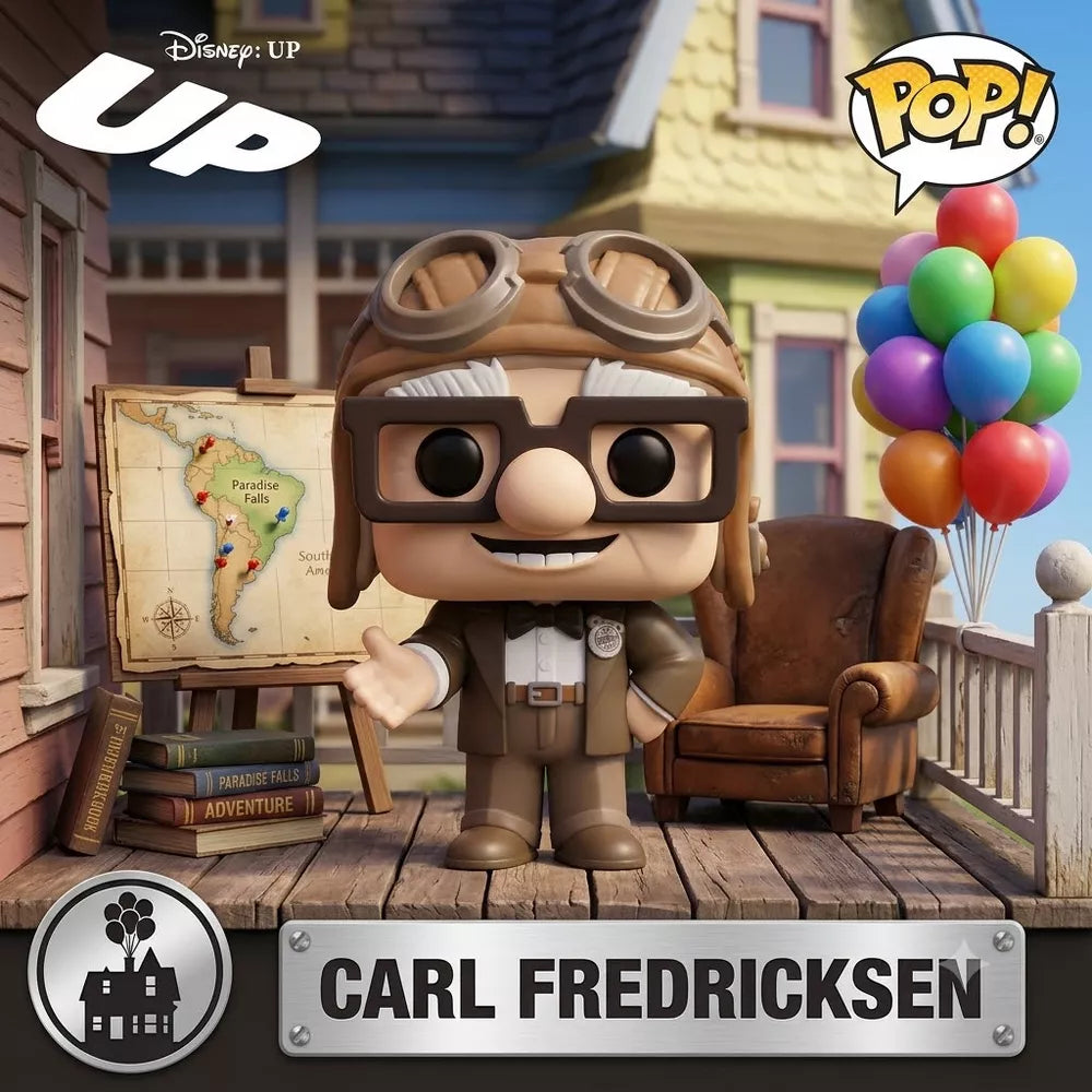 Funko POP! UP Carl Fredricksen Aviator Hat Figure #1478 #80836 thumbnail