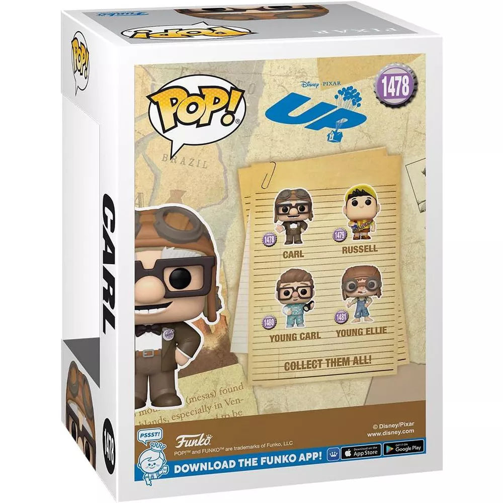 Funko POP! UP Carl Fredricksen Aviator Hat Figure #1478 #80836 thumbnail