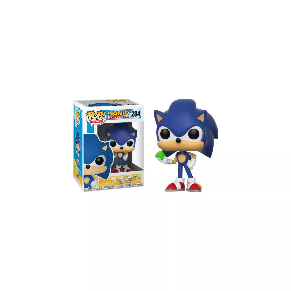 Funko POP! Games: Sonic with Emerald Vinyl Figure #284 thumbnail