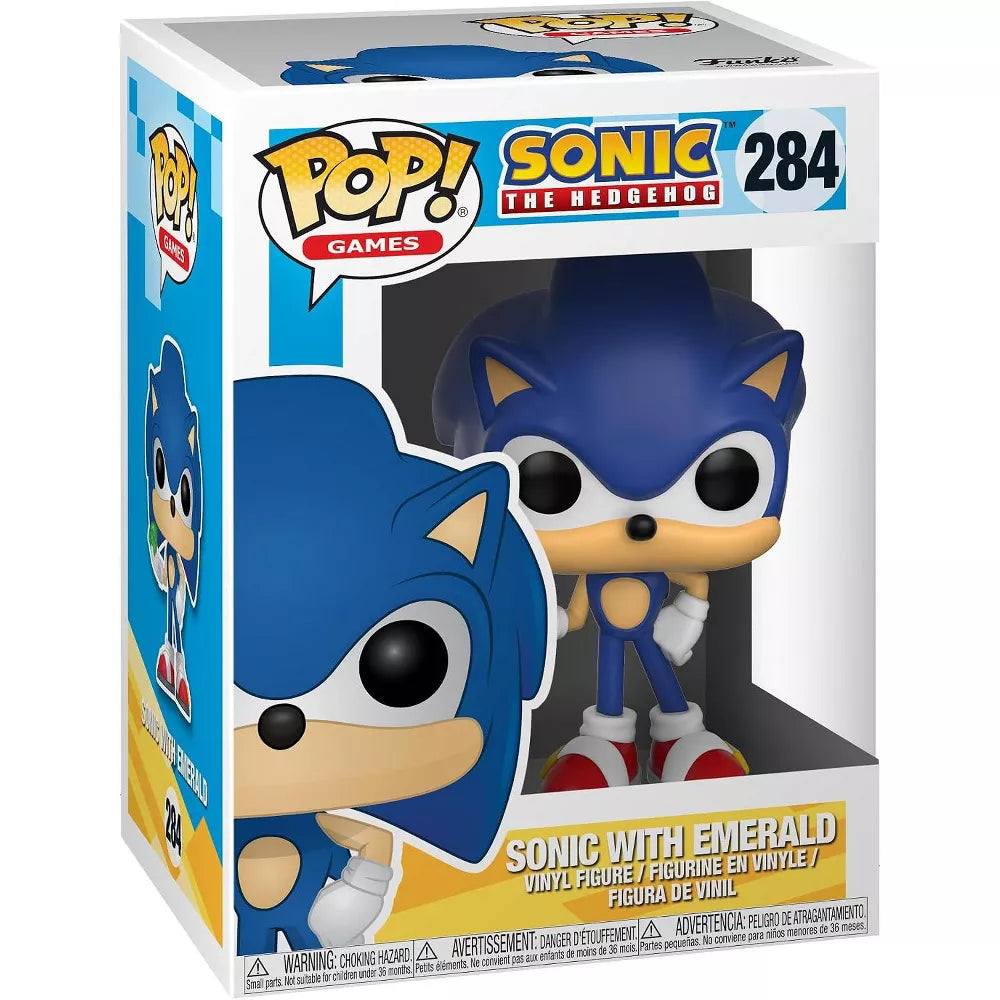 Funko POP! Games: Sonic with Emerald Vinyl Figure #284 thumbnail