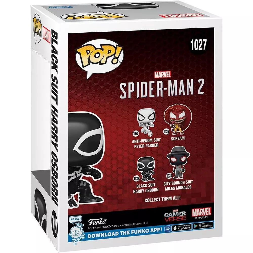 Funko POP! Gamerverse Black Suit Harry Osborn Figure #1027 #80328 thumbnail