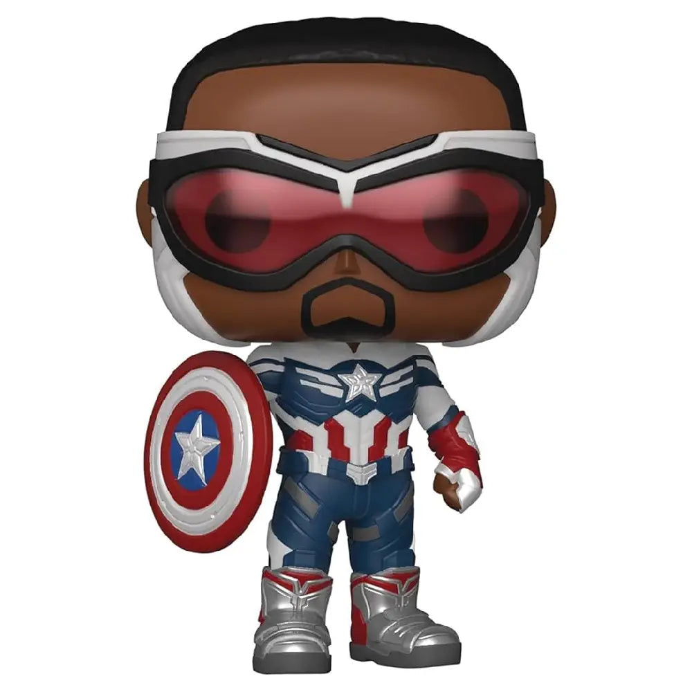 Funko POP Marvel: Falcon and The Winter Soldier - Captain America. Honor the legacy of Captain America with this Funko POP! showcasing Sam Wilson in his signature suit—perfect for Marvel fans who appreciate the character’s journey in the MCU. F-51630 thumbnail