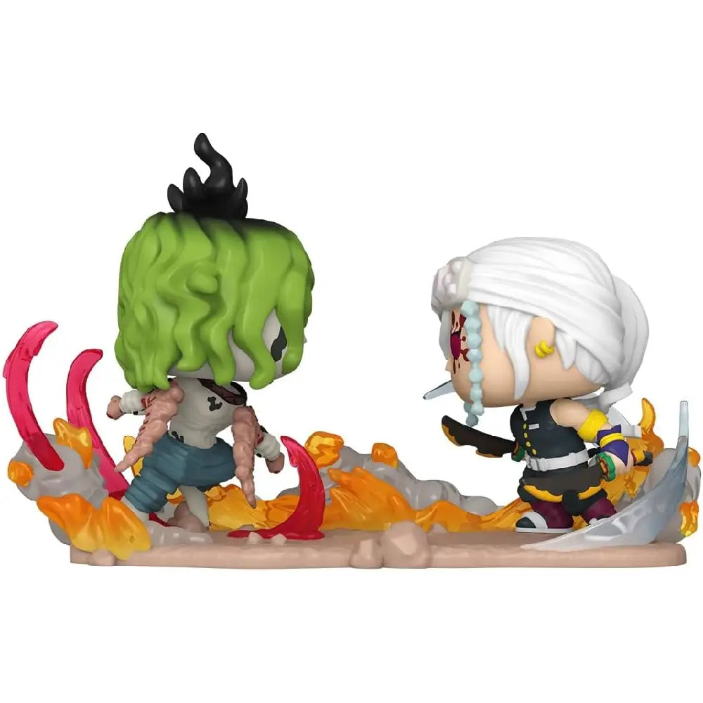 Funko POP Moments: DS - Tengen Uzui Vs Gyutaro - Demon Slayer.  Add to your Demon Slayer collection with this Pop! Moment showcasing the epic battle between Pop! Tengen Uzui and Pop! Gyutaro.  F-80338 thumbnail