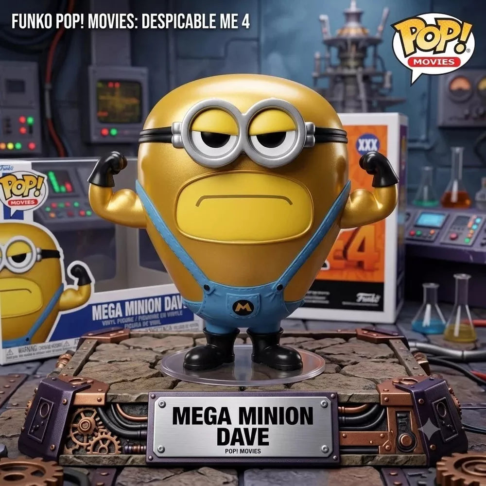 Funko POP! Movies Mega Minion Dave Vinyl Figure #1553 #76049 thumbnail