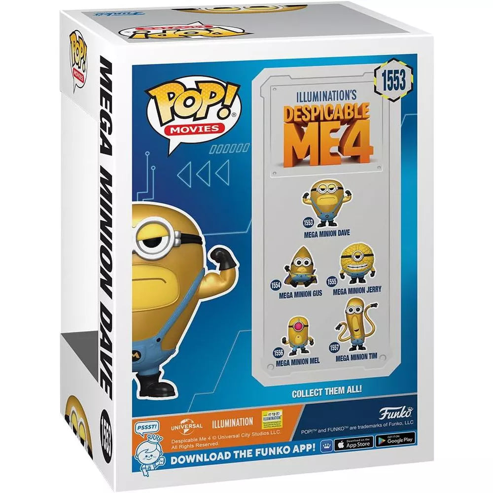 Funko POP! Movies Mega Minion Dave Vinyl Figure #1553 #76049 thumbnail