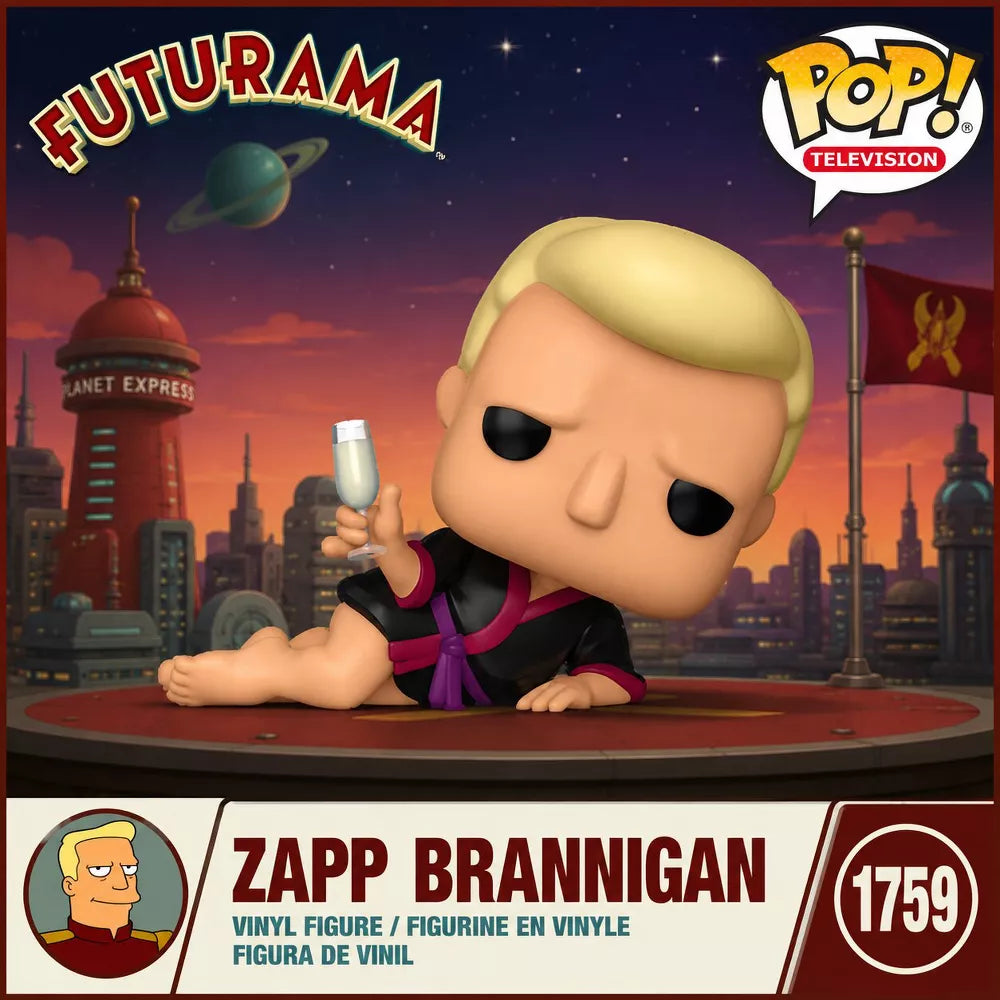 Funko POP! Futurama Zapp Brannigan Figure #1759 #80079 thumbnail