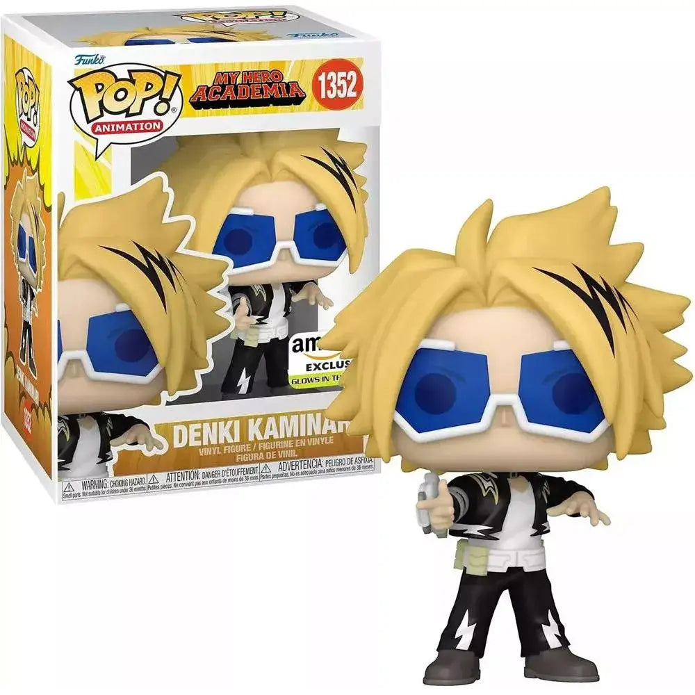 Funko! Pop Animation: My Hero Academia - Denki Kaminari (Glow in The Dark) Amazon Exclusive. This limited edition collectible showcases Denki Kaminari, the electrifying hero-in-training from the popular anime My Hero Academia. F-69214 thumbnail