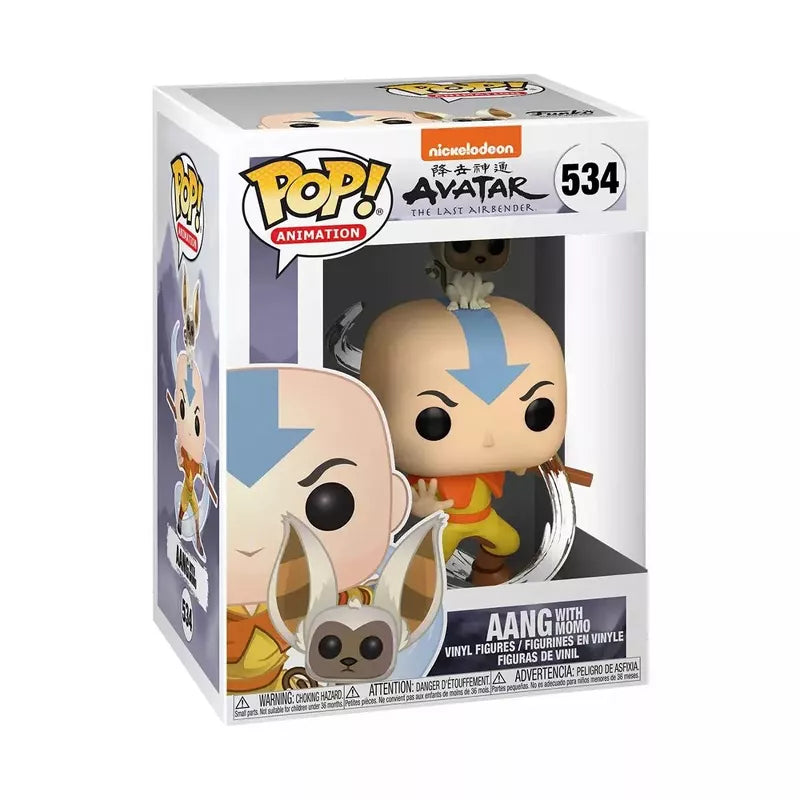 Funko Pop! Animation: Avatar - Aang with Momo Vinyl Figure #534 #36463 thumbnail