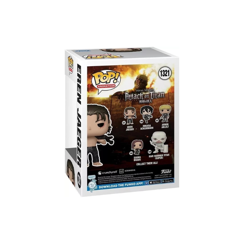 Funko Pop! Animation: Attack on Titan – Eren Jaeger (Metallic) Amazon Exclusive Vinyl Figure thumbnail