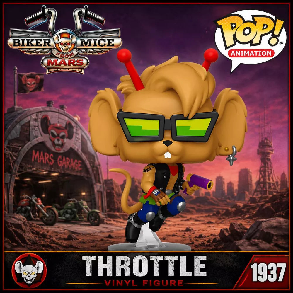 Funko POP! Biker Mice from Mars Throttle Vinyl Figure #1937 #83998 thumbnail