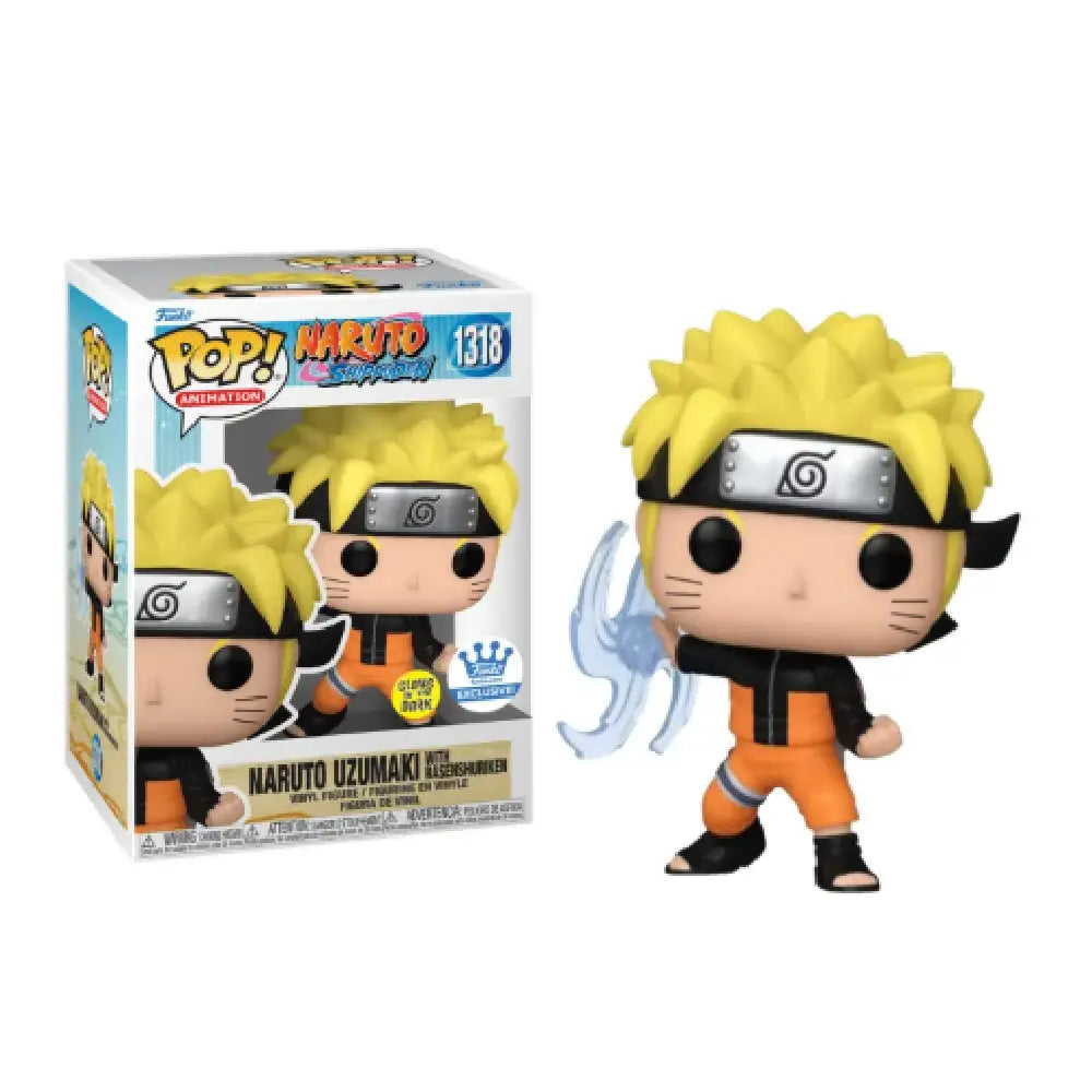 Funko Pop! Animation: Naruto Uzumaki -Glow in The Dark  Exclusive. The glow-in-the-dark feature gives the figure a magical touch, enhancing its appeal and making it stand out in low-light settings for passionate collectors. F-60926 thumbnail