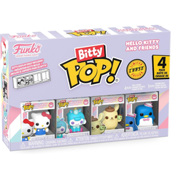 Funko Pop! Bitty: Sanrio – Hello Kitty (Classic), Cinnamoroll, Pompompurin, and a Surprise Mystery Mini Figure