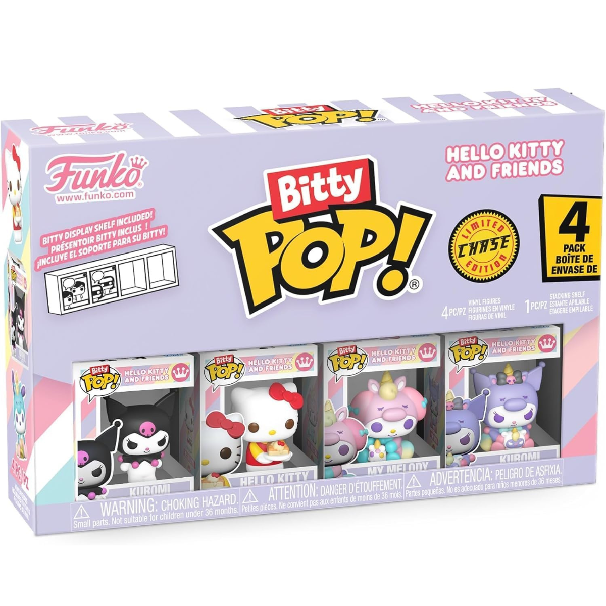 Funko Pop! Bitty: Sanrio – Kuromi, Hello Kitty (Ice Cream), My Melody (Unicorn Party), and Chase Mini Figures thumbnail