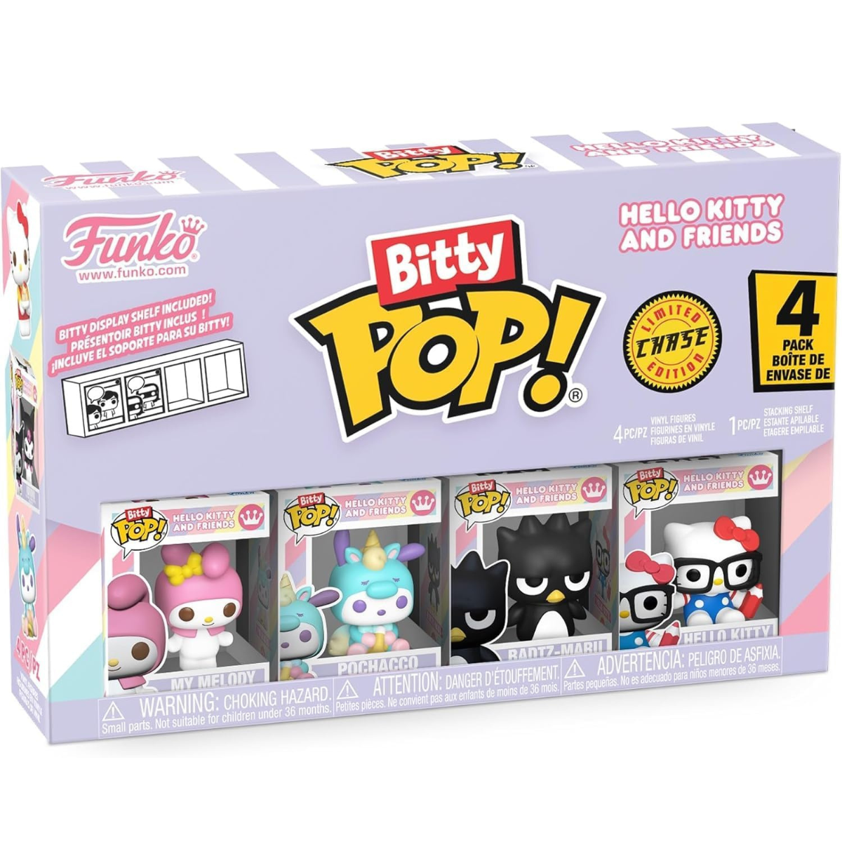 Funko Pop! Bitty: Sanrio – My Melody, Pochacco (Unicorn Party), Badtz-Maru, and Choco Mini Figures thumbnail