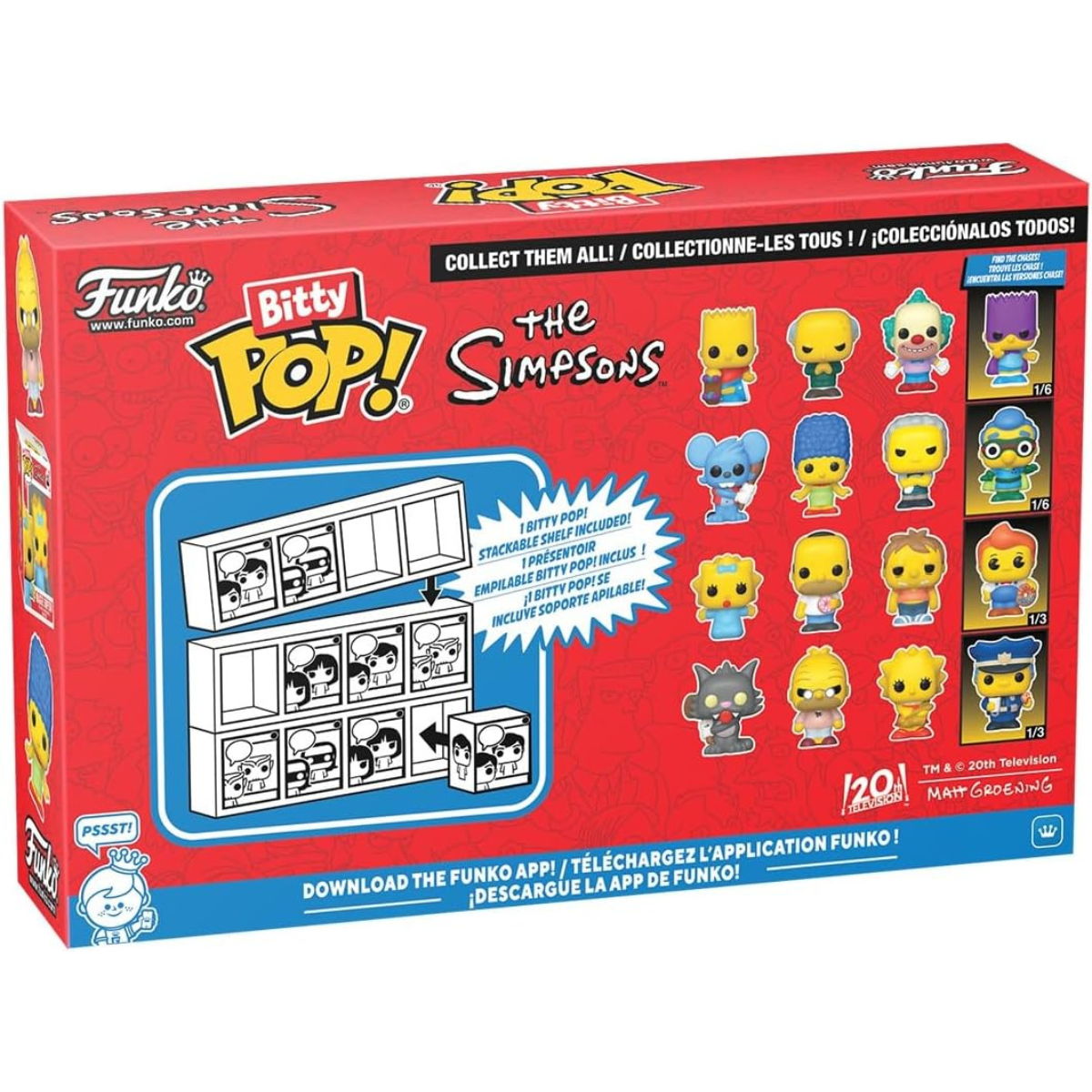 Funko Pop! Bitty: The Simpsons – Itchy, Marge Simpson, Moe Szyslak, and a Surprise Mystery Mini Figure thumbnail
