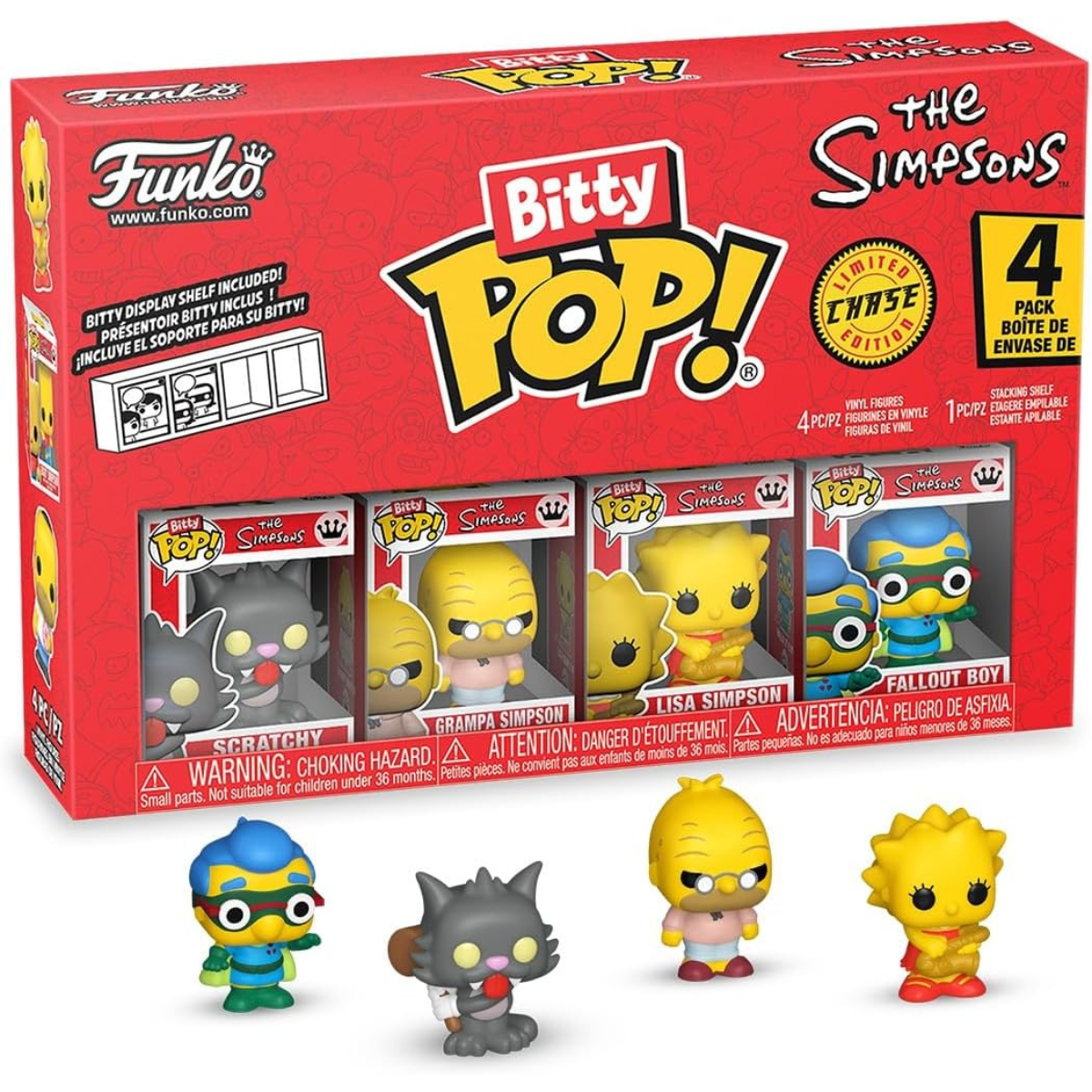 Funko Pop! Bitty: The Simpsons – Scratchy, Grandpa Simpson, Lisa Simpson, and a Surprise Mystery Mini Figure thumbnail