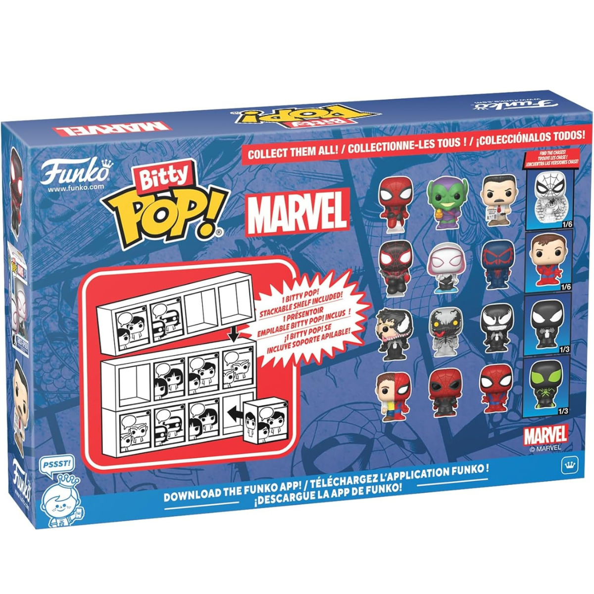 Funko Pop! Bitty: Spider-Man – Spider-Man, Green Goblin, J. Jonah Jameson, and a Mystery Chase Figure thumbnail