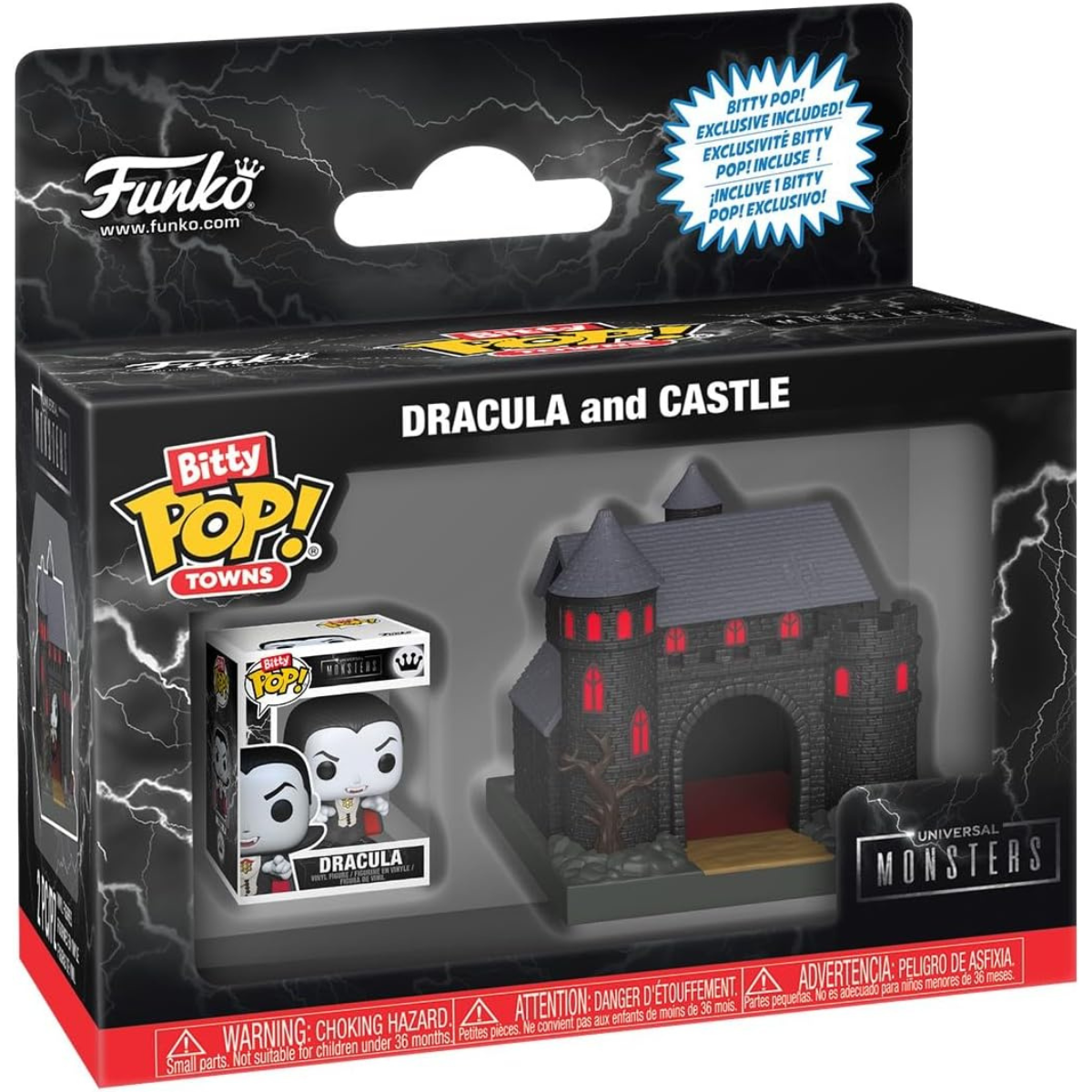 Funko Pop! Bitty Town: Universal Monsters – Dracula and Castle – Vinyl Figure Set thumbnail