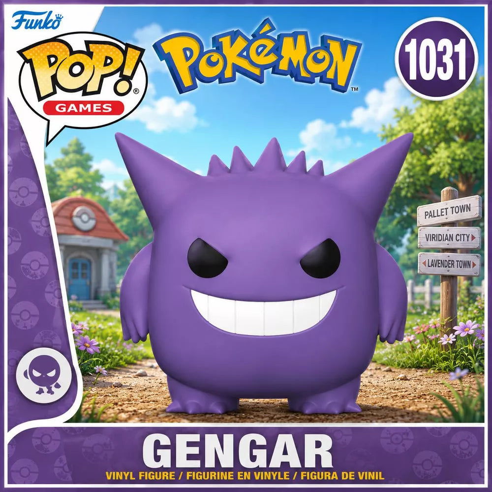 Funko Pop! Games: Pokémon- Gengar - Vinyl Figure #1031 #80311 thumbnail