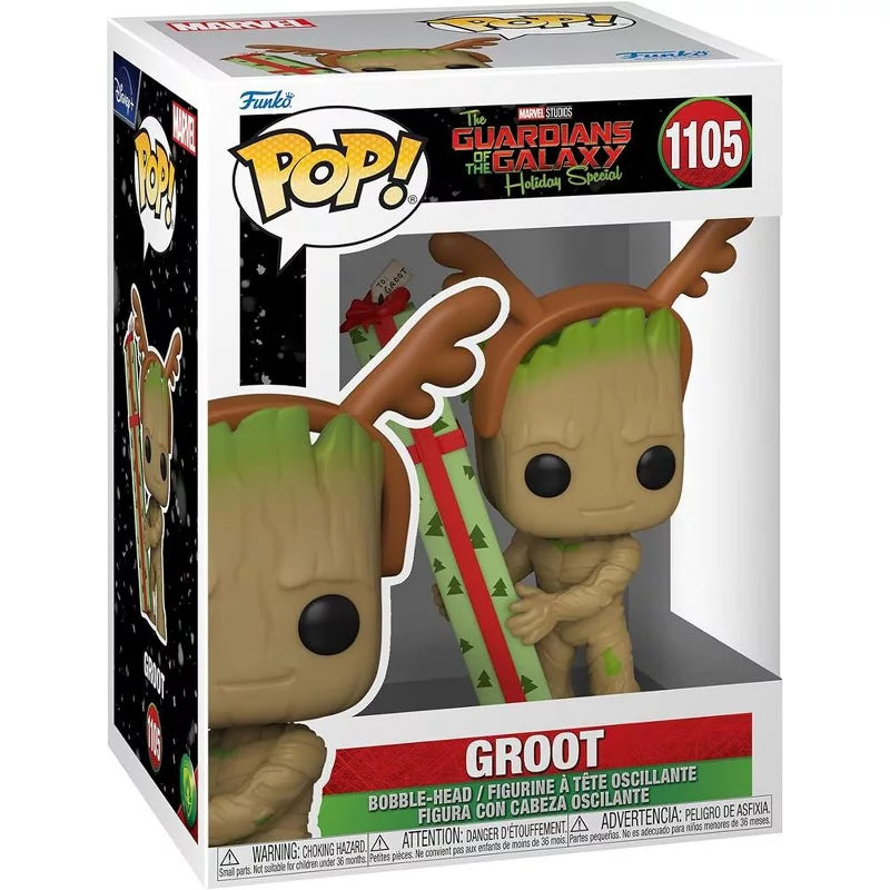 Funko Pop! Marvel Holiday: Guardians of The Galaxy - Groot Vinyl Figure #1105 #64332 thumbnail