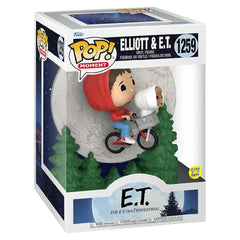 Funko Pop! Moment: E.T. The Extra-Terrestrial - Elliot and E.T. Flying. Celebrate the 40th anniversary of the film with this exclusive glow-in-the-dark Pop! Moment featuring Elliott and E.T. soaring through the sky. F-50769