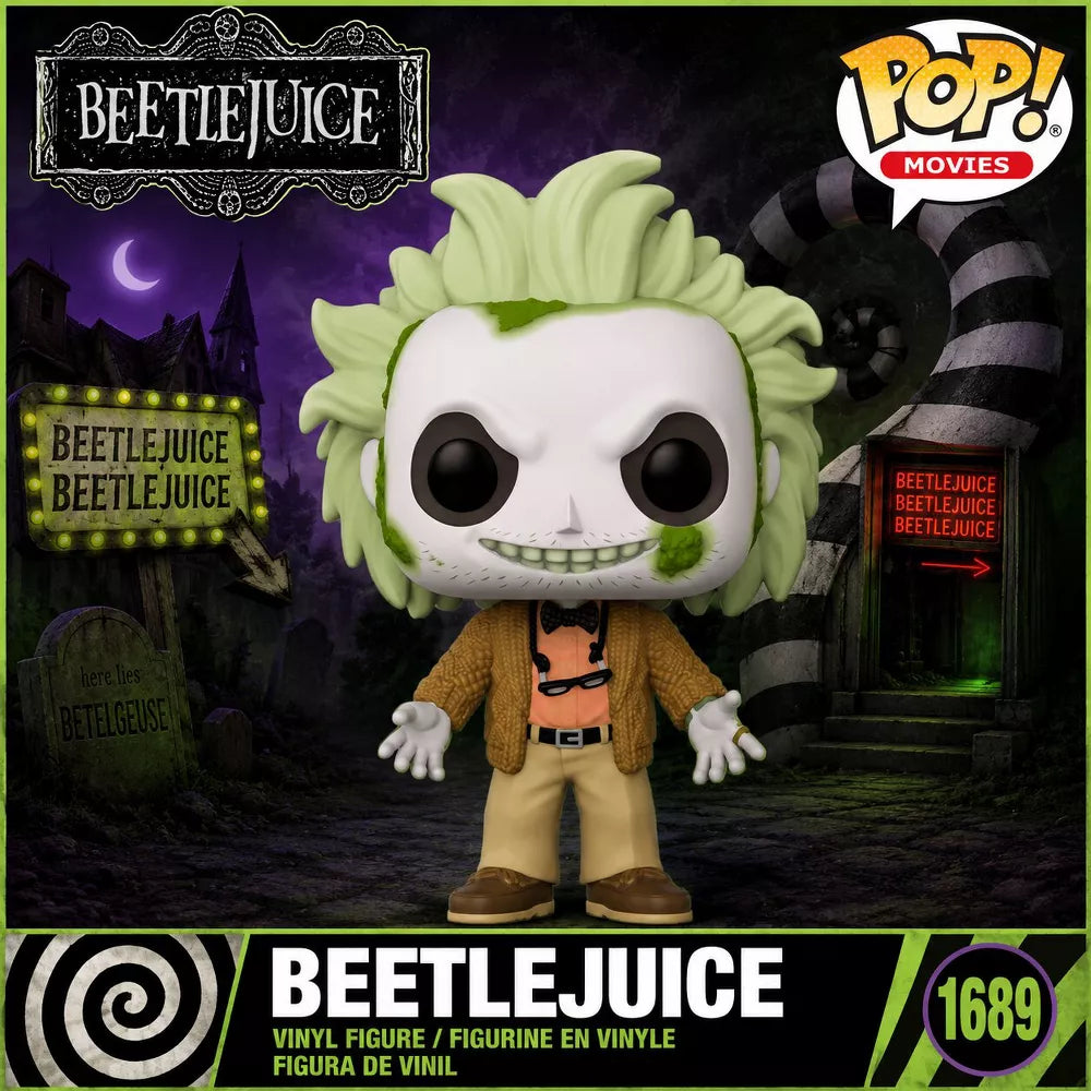 Funko POP! Movies Beetlejuice Vinyl Figure #1689 #82653 thumbnail