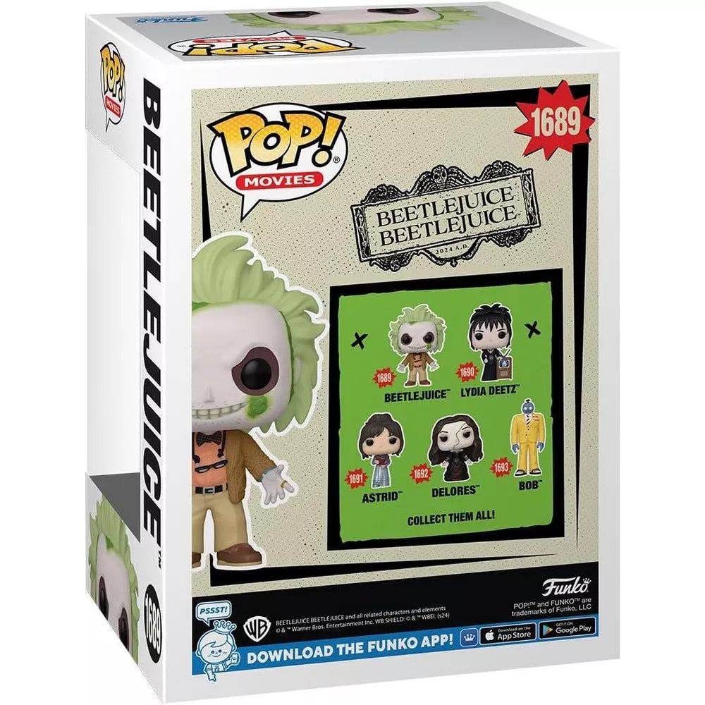 Funko POP! Movies Beetlejuice Vinyl Figure #1689 #82653 thumbnail