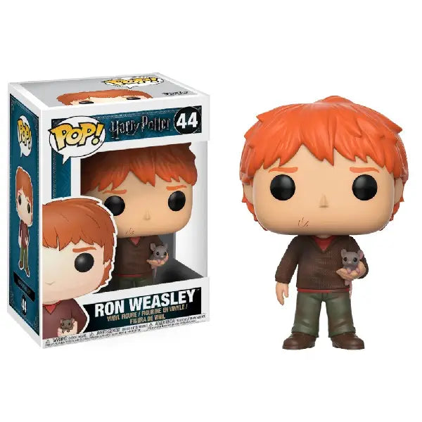 Funko Pop Movies Harry Potter-Ron Weasley with Scabbers Toy. From Harry Potter, Ron Weasley with Scabbers is featured as a stylized Funko POP vinyl figure. F-14938 thumbnail
