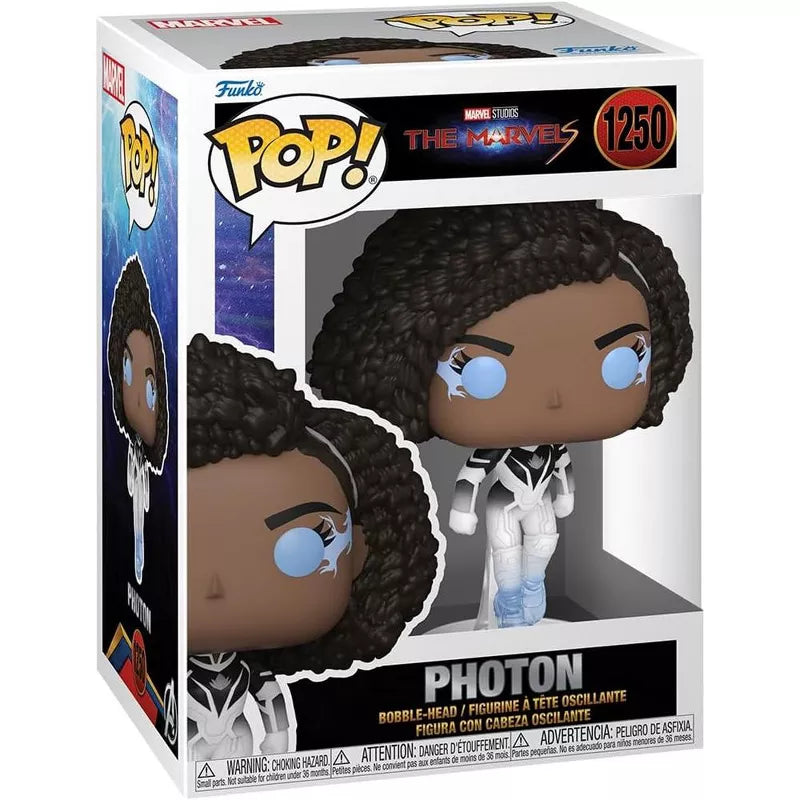 Funko Pop! Movies: The Marvels – Photon Vinyl Figure Collectible Bobble-Head Display Toy thumbnail