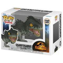 Funko Pop! Movies: Jurassic World Dominion - Giganotosaurus.  As one of the most powerful dinosaurs in Jurassic World Dominion, this figure is essential for fans of the film and collectors of Jurassic Park Funko Pops. F-55294