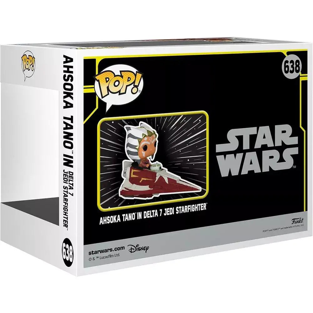 Funko Pop! Ride Super Deluxe: Star Wars - Ahsoka Tano in Delta 7 Jedi Starfighter (Exclusive). This exclusive piece features Ahsoka Tano inside her Delta 7 Jedi Starfighter masterfully rendered with the detail and craftsmanship Funko is known for. F-73706 thumbnail